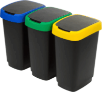Rotho Twist 25 literes Szelektív hulladékgyűjtő szemetes készlet - (3db/csomag)