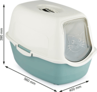 Rotho Bailey Macska szállító és alomtartó (56 x 40 x 39 cm) - Bézs/Zöld