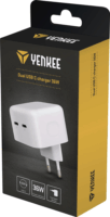 Yenkee YAC 2133 2xUSB-C Hálózati töltő - Fehér (36W)