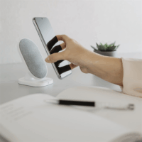 Hama QI FABRIC FC-10S Vezeték nélküli Mobiltelefon Töltő - Fehér/Szürke (10W)