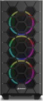 Sharkoon RGB HEX Számítógépház - Fekete