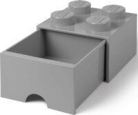 LEGO Brick 4 Fiókos tároló doboz - Szürke