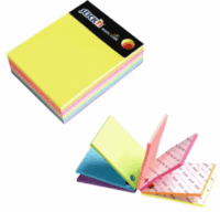 Stick'n Magic Cube Öntapadó jegyzettömb 101x76 mm - Neon színek (280 lap/tömb)