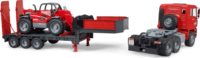 Bruder Man Tga teherautó pótkocsival és teleszkópos rakodóval