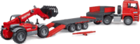 Bruder Man Tga teherautó pótkocsival és teleszkópos rakodóval