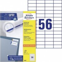 Avery Zweckform 52,5 x 21,2 mm Etikett tintasugaras és lézer nyomtatóhoz (5600 címke / csomag)
