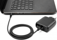 Delock 87974 USB-C apa - Dell 4.5x3.0mm apa Notebook töltőkábel - Fekete (1.5m)