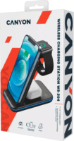 Canyon WS- 304 3in1 vezeték nélküli töltő - Fekete (15W)