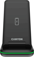 Canyon WS- 304 3in1 vezeték nélküli töltő - Fekete (15W)