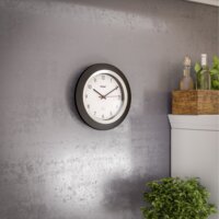 Mebus 19451 Rádióvezérelt falióra - Fekete/Fehér