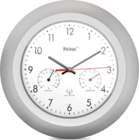 Mebus 19450 Rádióvezérelt falióra - Ezüst/Fehér