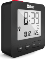 Mebus 25801 Rádióvezérelt ébresztőóra - Fekete