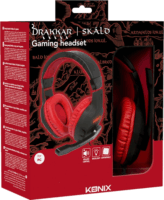 Konix Drakkar Skald 7.1 Vezetékes Gaming Headset - Fekete/Piros