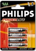 Philips LR03/AM4 1.5V PowerLife AAA alkaline 4db/cs blisteres