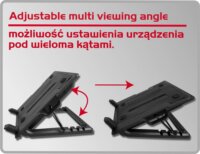 Vakoss LF-1860AL laptop hűtőpad 17" USB - Fekete