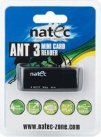 Natec Mini Ant 3 USB 2.0 Kártyaolvasó Fekete
