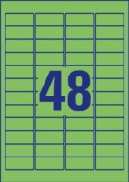 Avery Zweckform 45,7 x 21,2mm Etikett tintasugaras és lézer nyomtatóhoz zöld (960 címke / csomag)