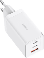 Baseus GaN5 Pro 2x USB-C/USB-A Hálózati töltő - Fehér (65W)