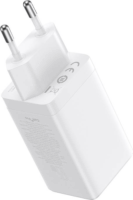 Baseus GaN5 Pro 2x USB-C/USB-A Hálózati töltő - Fehér (65W)