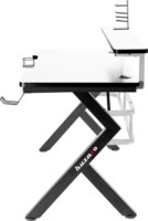 Huzaro Hero 5.0 Gamer asztal - Fekete/Fehér