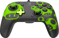 PDP Rematch 1Up Glow In The Dark Vezetékes Controller - Fekete (Switch)