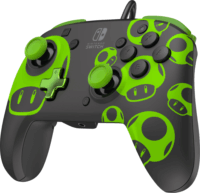 PDP Rematch 1Up Glow In The Dark Vezetékes Controller - Fekete (Switch)