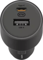Xiaomi USB-A / Type-C Autós töltő - Fekete (67W)