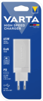 Varta High Speed USB-A / 2x USB-C Hálózati Gyorstöltő Adapter 65W - Fehér