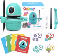 LANDZO Quincy Interaktív és Oktató Rajzoló Robot - Türkiz