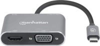 Manhattan USB-C apa - HDMI/VGA anya Adapter