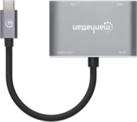Manhattan USB-C apa - HDMI/VGA anya Adapter