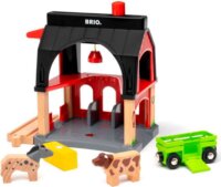 BRIO World Istálló kocsival - kiegészítő vonatpályához