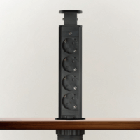 Delight 20431MB 250V Süllyeszthető elosztó 4 aljzatos 1.5m - Fekete