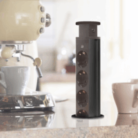 Delight 20431MB 250V Süllyeszthető elosztó 4 aljzatos 1.5m - Fekete