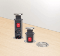 Delight 20430BSS 250V Süllyeszthető elosztó 3 aljzatos 1.5m - Fekete/Szürke