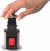 Delight 20430BSS 250V Süllyeszthető elosztó 3 aljzatos 1.5m - Fekete/Szürke