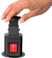 Delight 20430BBS 250V Süllyeszthető elosztó 3 aljzatos 1.5m - Fekete