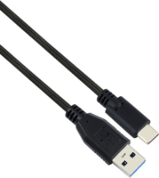 Stansson CZ-244-D USB-A apa - USB-C apa 3.2 Adat és töltőkábel - Fekete (1m)