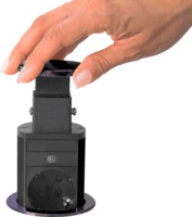 Delight 20430BB 230V Süllyeszthető elosztó 3 aljzatos 1.5m - Fekete