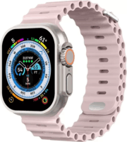 Phoner River Apple Watch S1/S2/S3/S4/S5/S6/S7/S8/S9/SE Lyukacsos Szilikon Szíj 38/40/41mm - Rózsaszín
