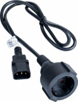 Akyga AK-PC-13A C14 - Schuko tápkábel 1m - Fekete