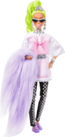 Barbie Fashionistas Extravagáns zöld hajú baba papagájjal