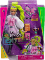 Barbie Fashionistas Extravagáns zöld hajú baba papagájjal