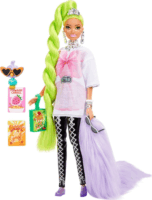 Barbie Fashionistas Extravagáns zöld hajú baba papagájjal