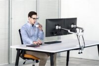 Spire CG-UGOL-2S 27" Monitor asztali tartó kar - Ezüst (2 Kijelző)