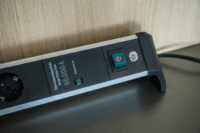 Brennenstuhl Alu-Office-Line 230V Túlfeszültség védő elosztó 6 aljzatos 3m - Fekete/Szürke