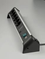 Brennenstuhl Alu-Office-Line 230V Túlfeszültség védő elosztó 6 aljzatos 3m - Fekete/Szürke