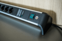 Brennenstuhl Alu-Office-Line 230V Túlfeszültség védő elosztó 6 aljzatos 3m - Fekete/Szürke