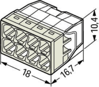 Wago 2273-208 COMPACT vezetékösszekötő - Áttetsző (50db/csomag)