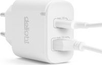 Delight 55047WH USB-C / USB-A Hálózati töltő - Fehér (5V / 3A)